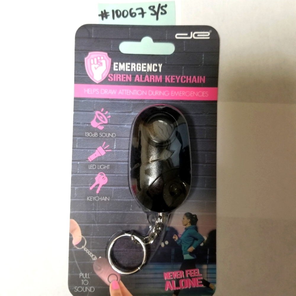 #10067SS NIB Emergency Siren Alarm LED Light Sound Keychain Digital Energy Work